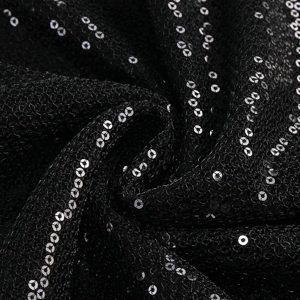 Vivien off-Shoulder Sequin Prom Maxi Dress in Black Avalabel