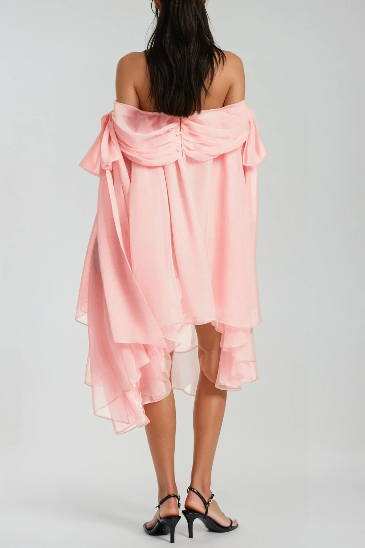 Pink Off Shoulder Mini Dress & Shorts Set Avalabel