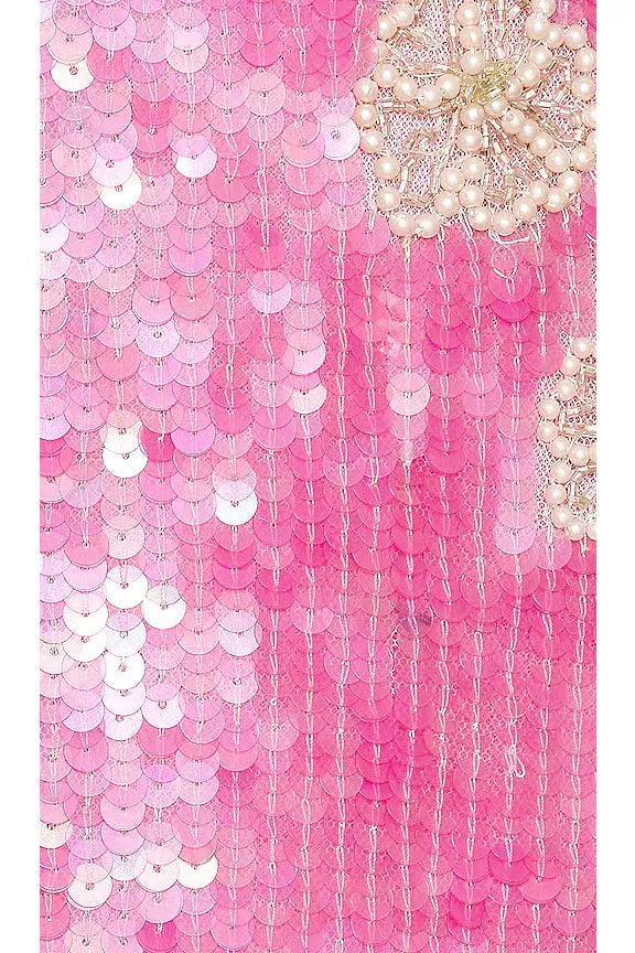 priscilla sequin floral mini dress in pink Avalabel
