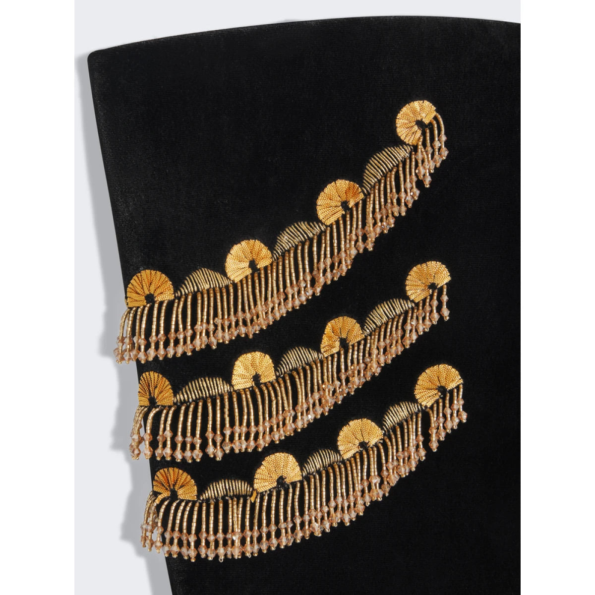 yuri Skeleton tassel embellished Bustier mini Dress in black Avalabel