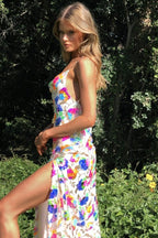 Fanny Embroidered Sequins Backless Maxi Dress Avalabel