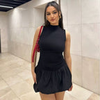 Backless Bubble Mini Dress Avalabel