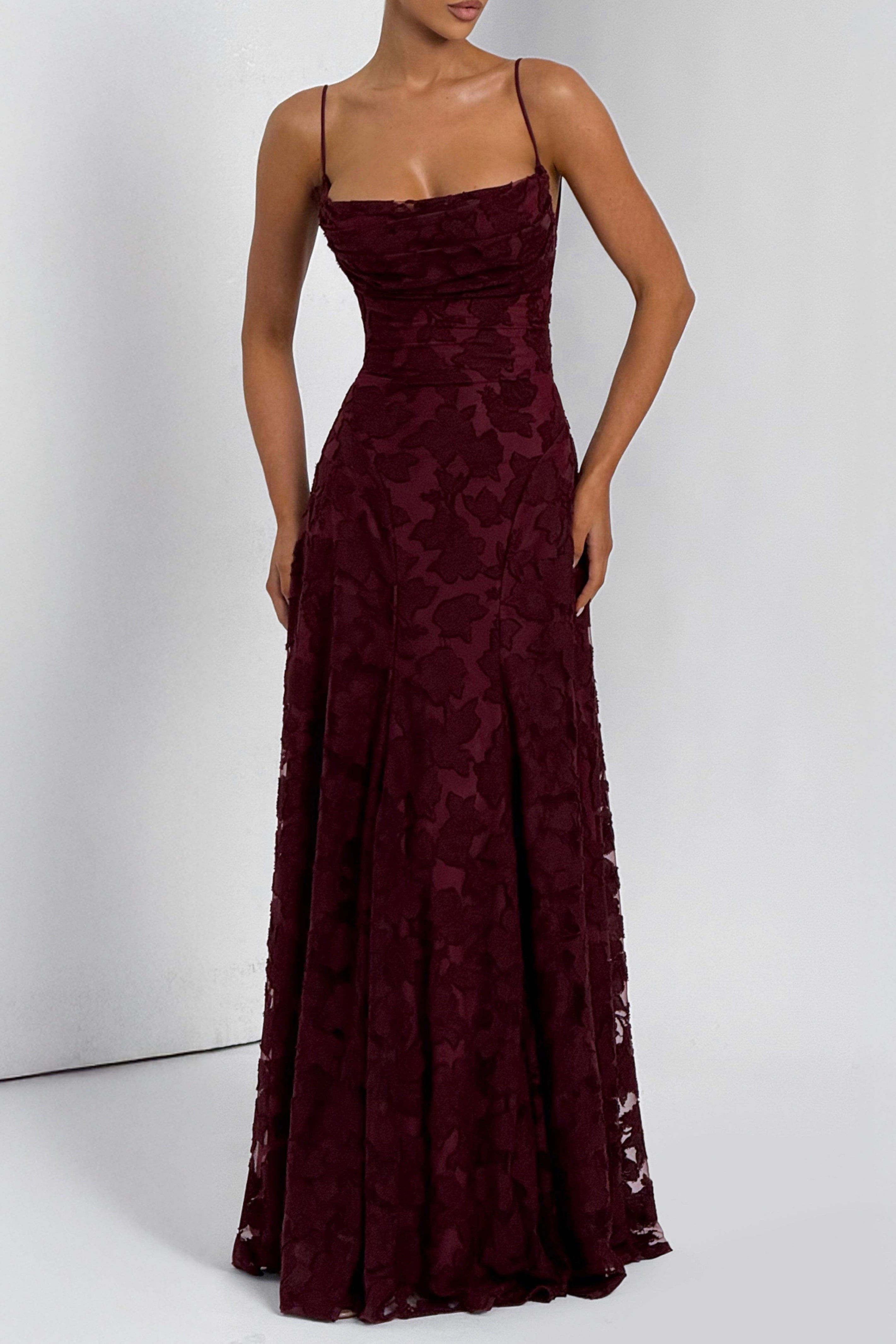 Francis Maxi Dress - Cherry Lacquer Avalabel
