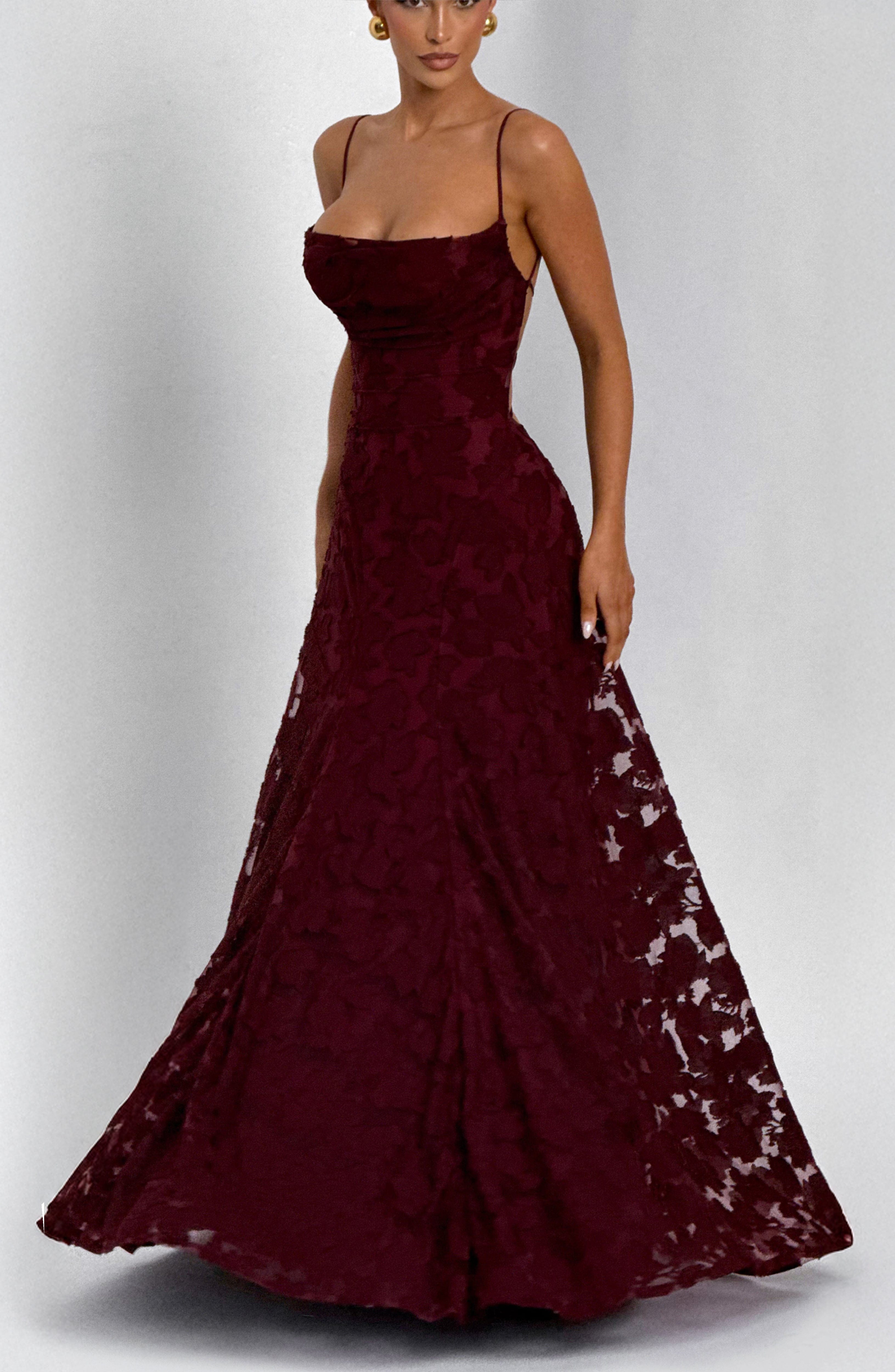 Francis Maxi Dress - Cherry Lacquer Avalabel