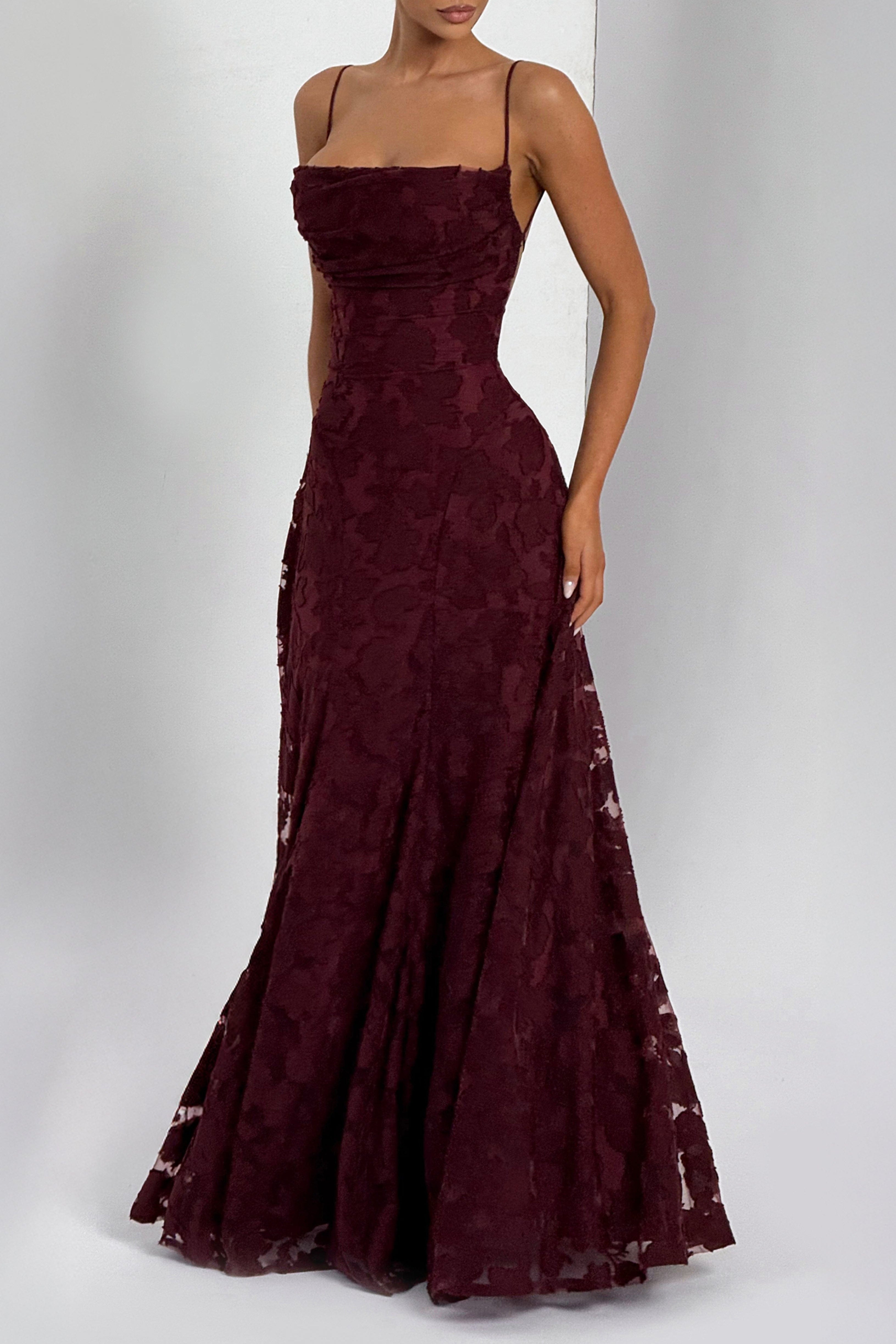 Francis Maxi Dress - Cherry Lacquer Avalabel