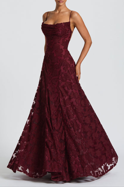 Francis Maxi Dress - Cherry Lacquer