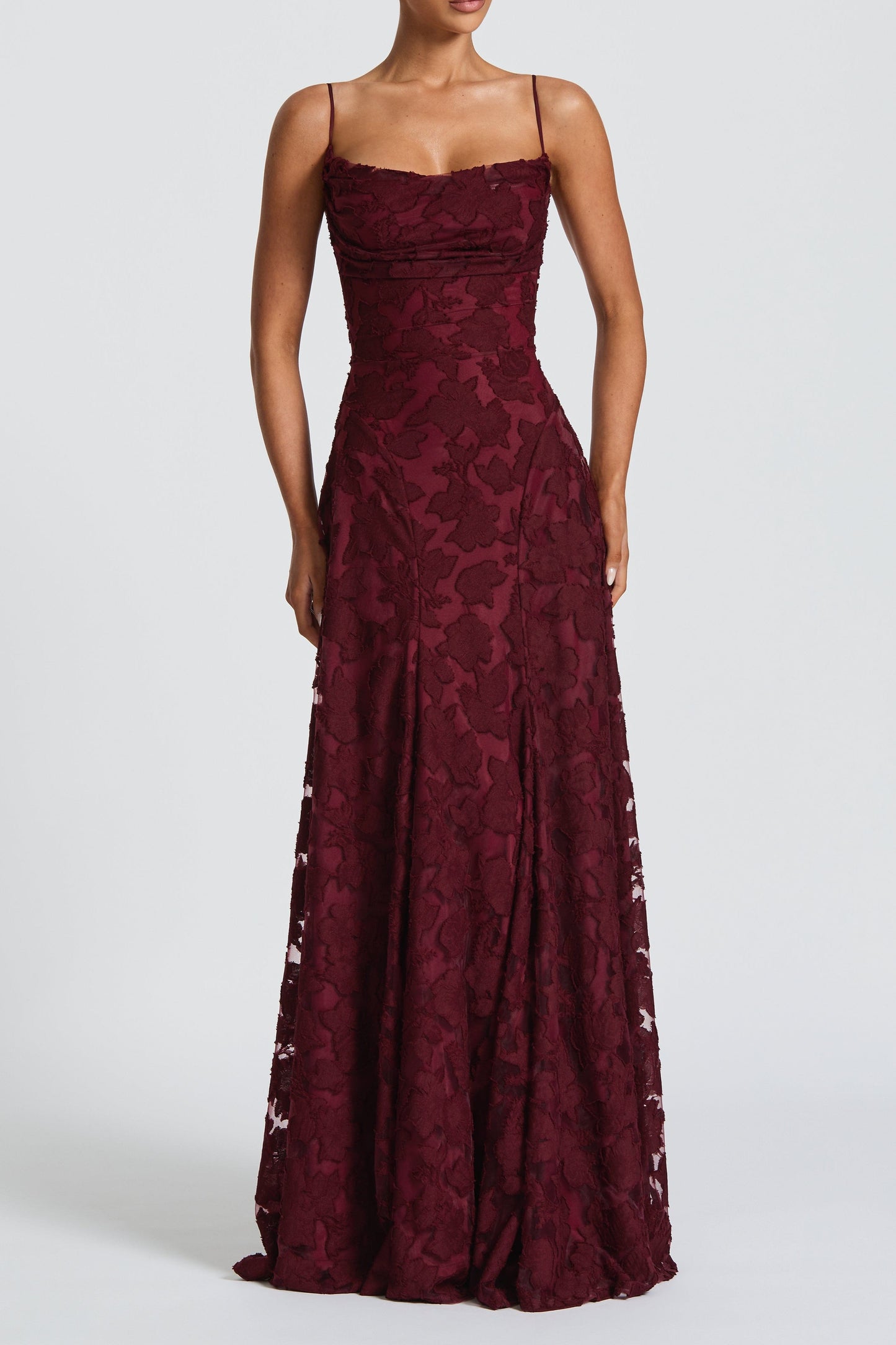 Francis Maxi Dress - Cherry Lacquer