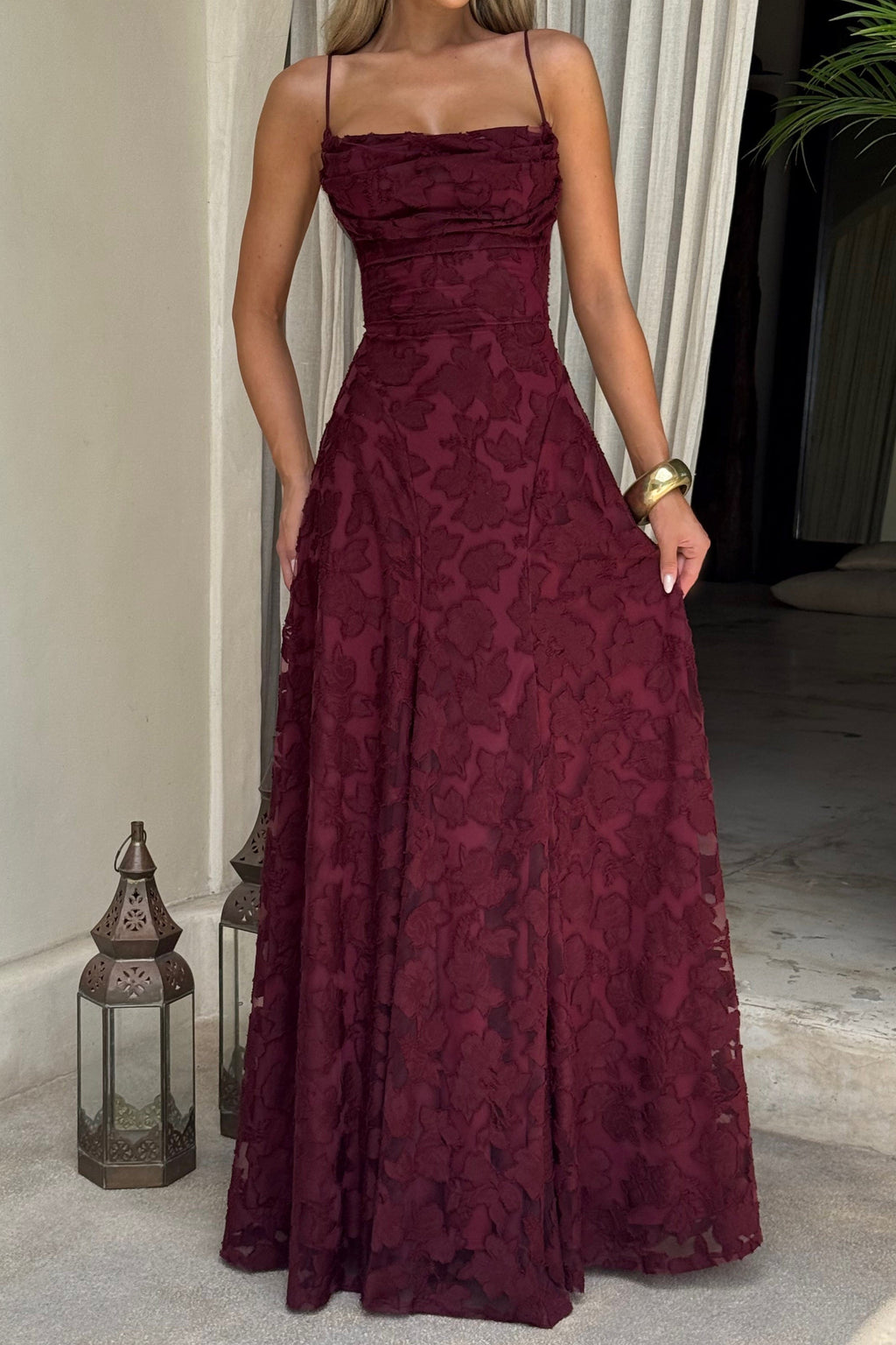 Francis Maxi Dress - Cherry Lacquer Avalabel