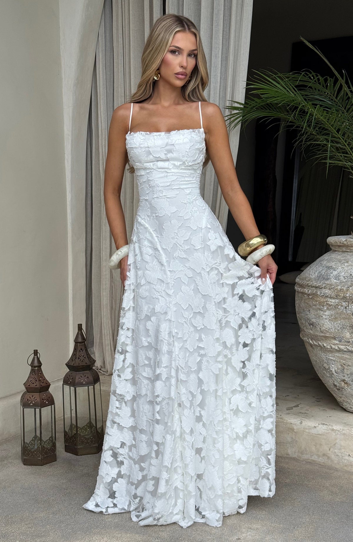Francis Maxi Dress - White Avalabel