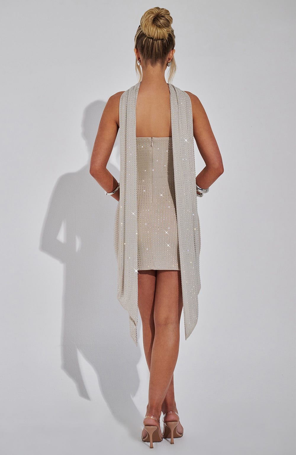 sheila Scarf - Silver/Nude Avalabel