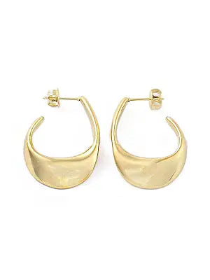 ALBA - GOLD SWIRL HOOP EARRINGS WATERPROOF Avalabel