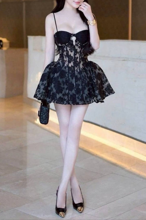 Camilla Corset Lace Mini Dress Avalabel