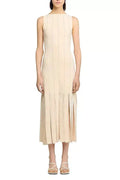 marjorie Fringed Knit Maxi Dress in Ecru Avalabel