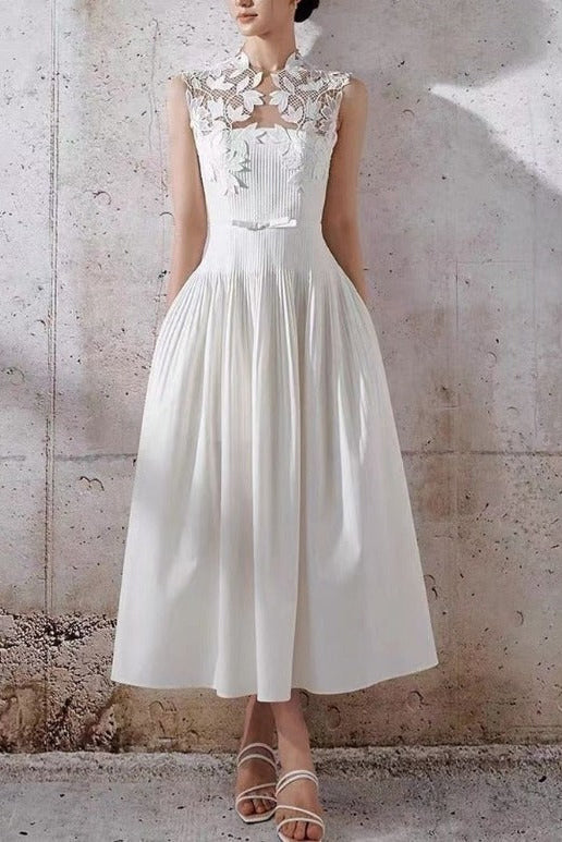Floral Lace Sleeveless Maxi Dress Avalabel
