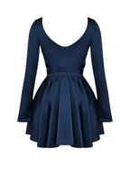 Plunge V-Neck Mini Dress in Navy Avalabel