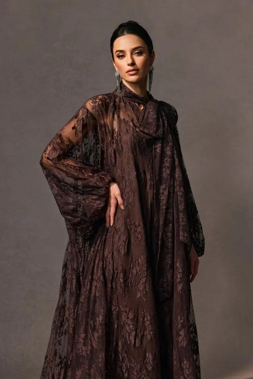 Catharine Floral Lace Sheer Maxi Dress Avalabel