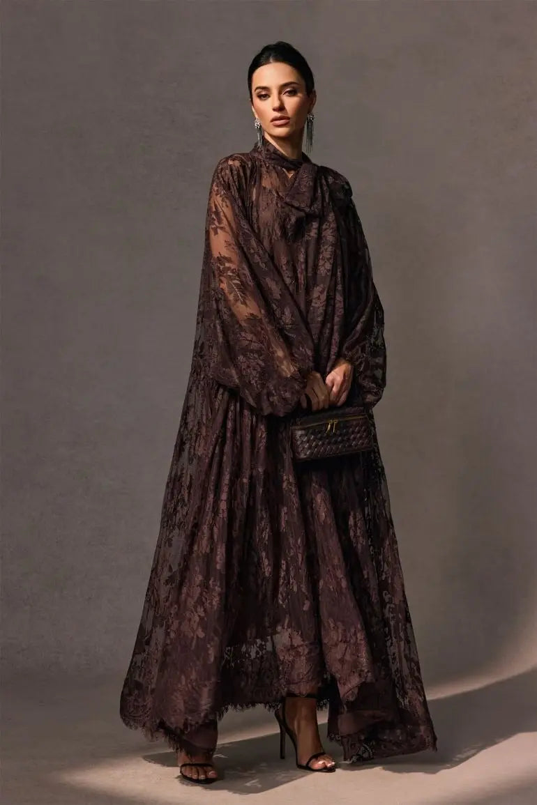 Catharine Floral Lace Sheer Maxi Dress Avalabel