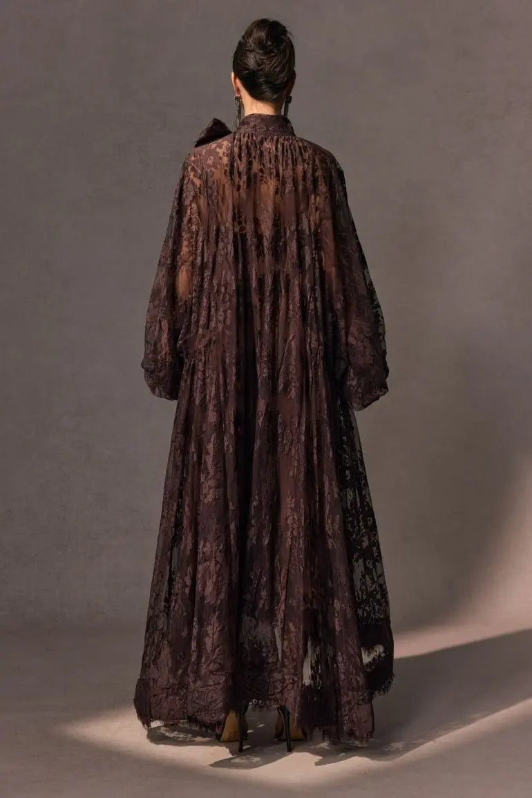 Catharine Floral Lace Sheer Maxi Dress Avalabel