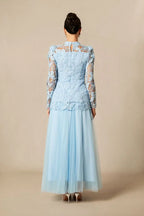 Elizabeth Butterfly Embroidered Lace Maxi Dress Avalabel