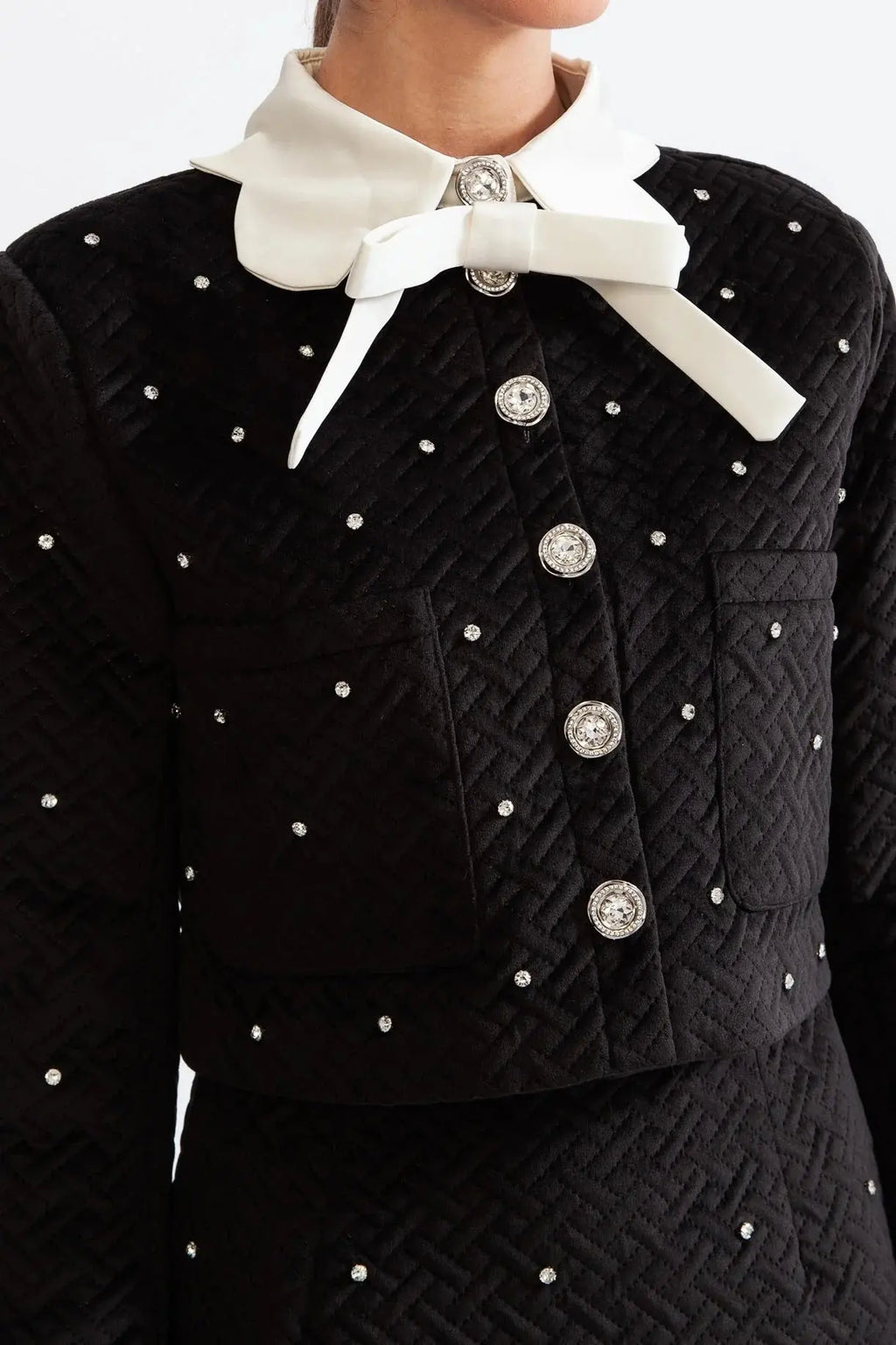 marjorie Velvet jewel co-ord - Black Avalabel
