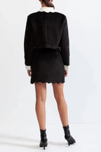 marjorie Velvet jewel co-ord - Black Avalabel