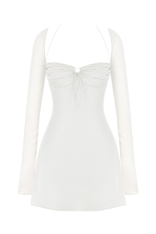 Apricot Crystal Satin Lace Cutout Midi Dress Avalabel