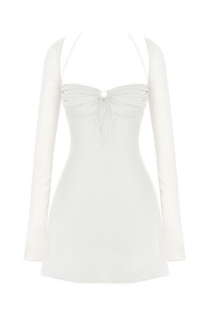 Apricot Crystal Satin Lace Cutout Midi Dress