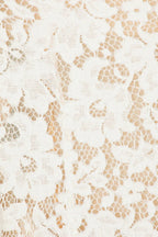 elvira v-neck Lace Blazer set in white Avalabel
