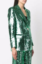 florence sequin-embellished blazer in green Avalabel