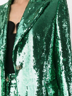 florence sequin-embellished blazer in green Avalabel