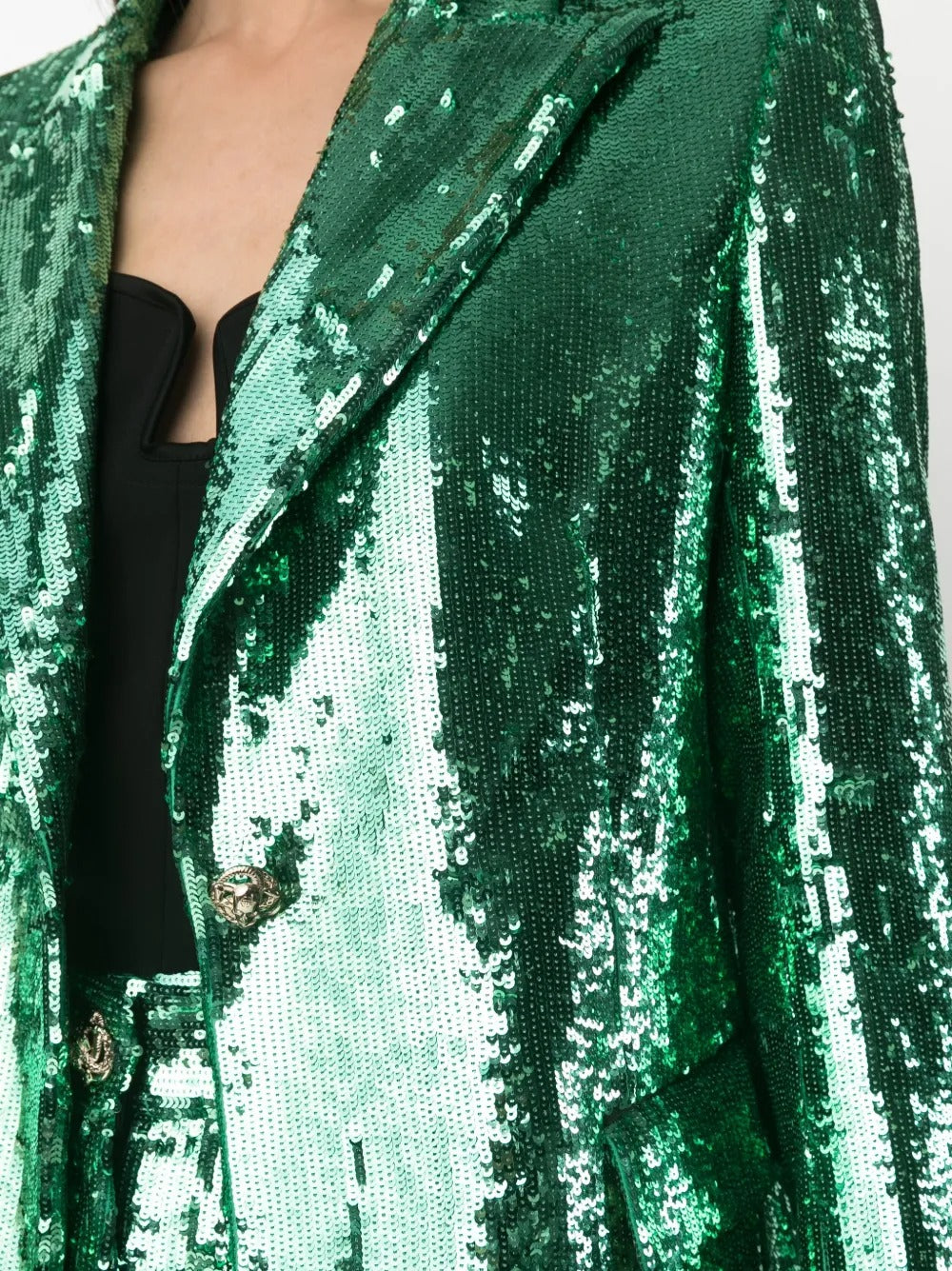 florence sequin-embellished blazer in green Avalabel