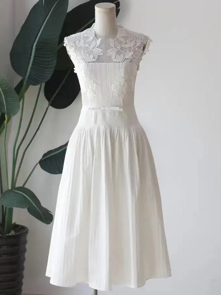 Floral Lace Sleeveless Maxi Dress Avalabel