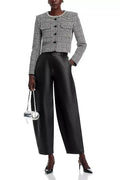 virginia Houndstooth Crystal Trim Jacket - Black/White Avalabel