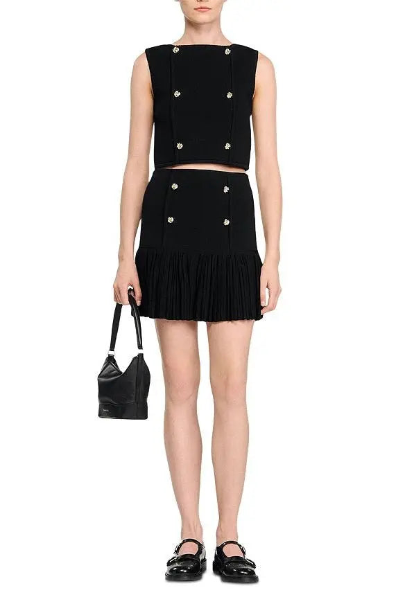 marcia black Double Breasted Vest Avalabel