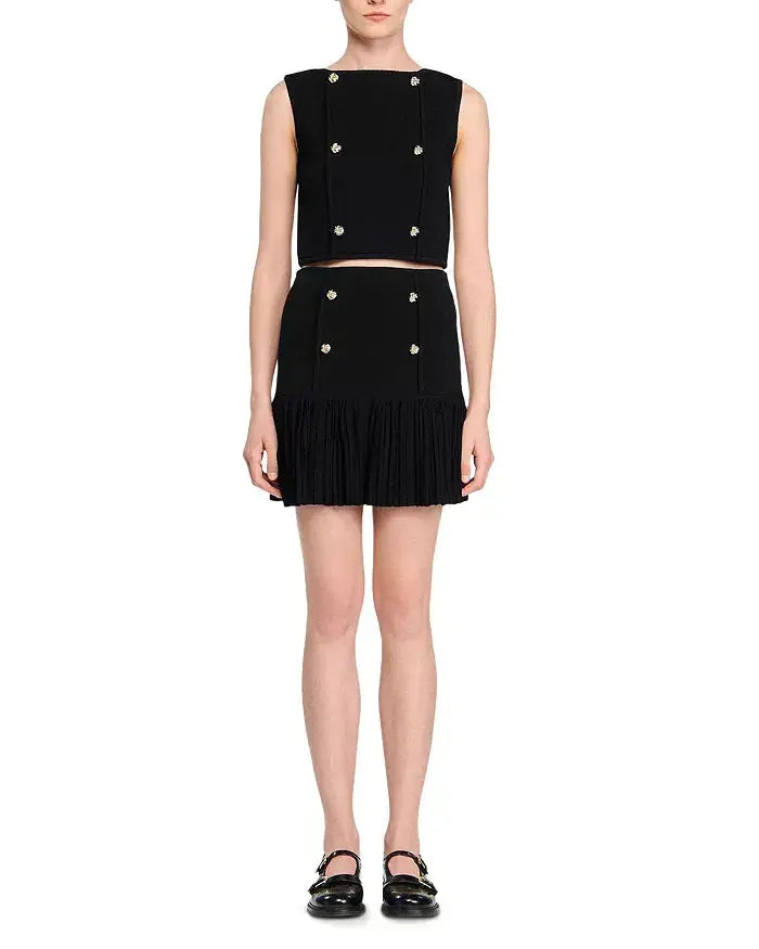 marcia black Double Breasted Vest Avalabel