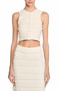 Crochet Top in Ecru Avalabel