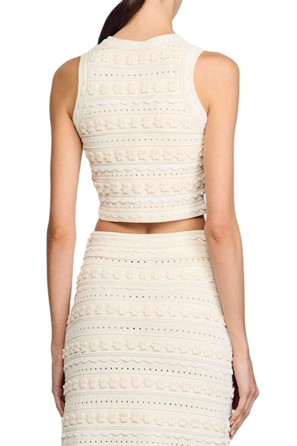 Crochet Top in Ecru Avalabel