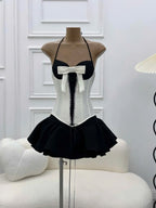 Dominic Halter Black White Patchwork Mini Dress Avalabel