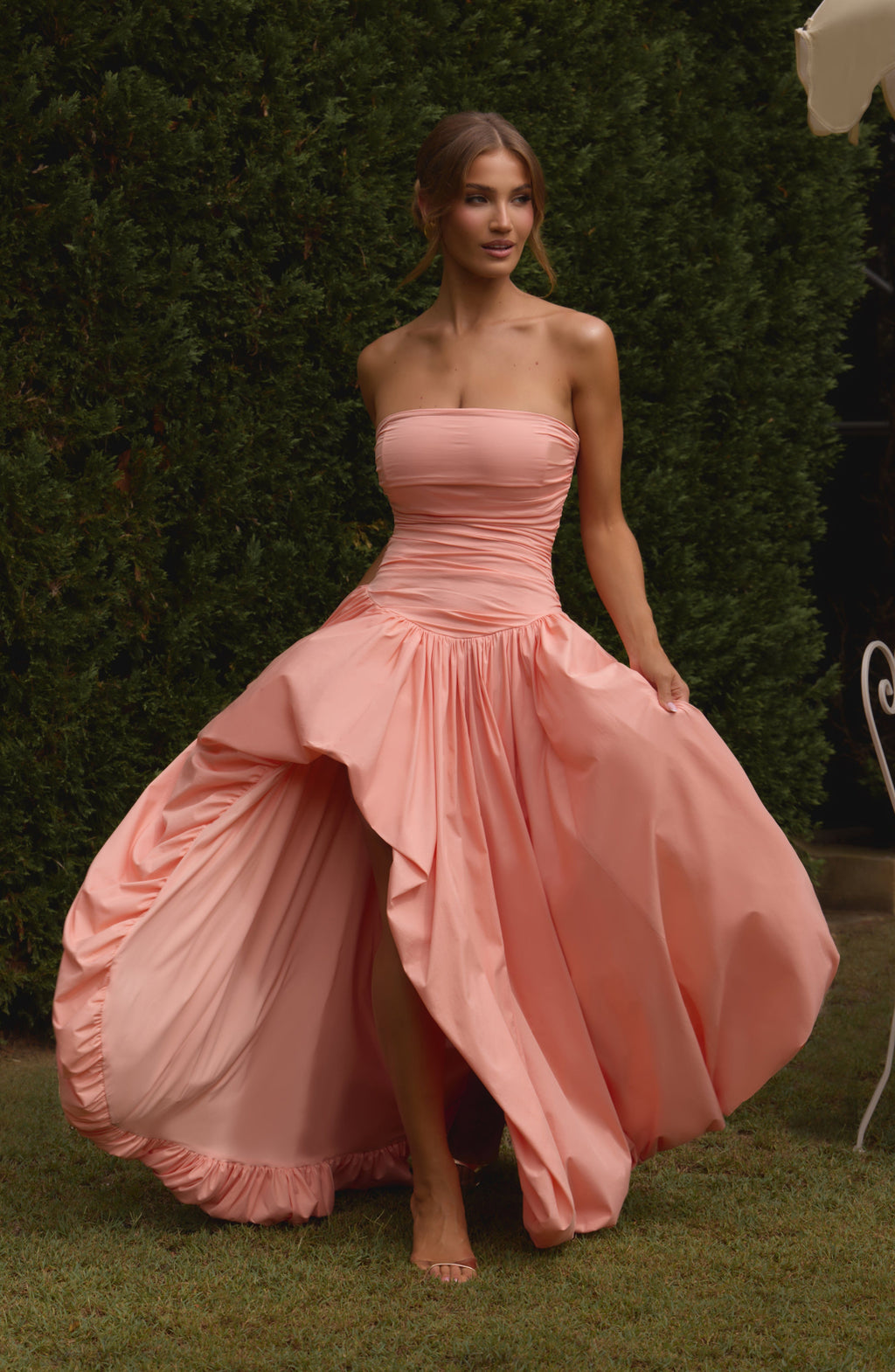 Jillian Maxi Dress - Peach Avalabel