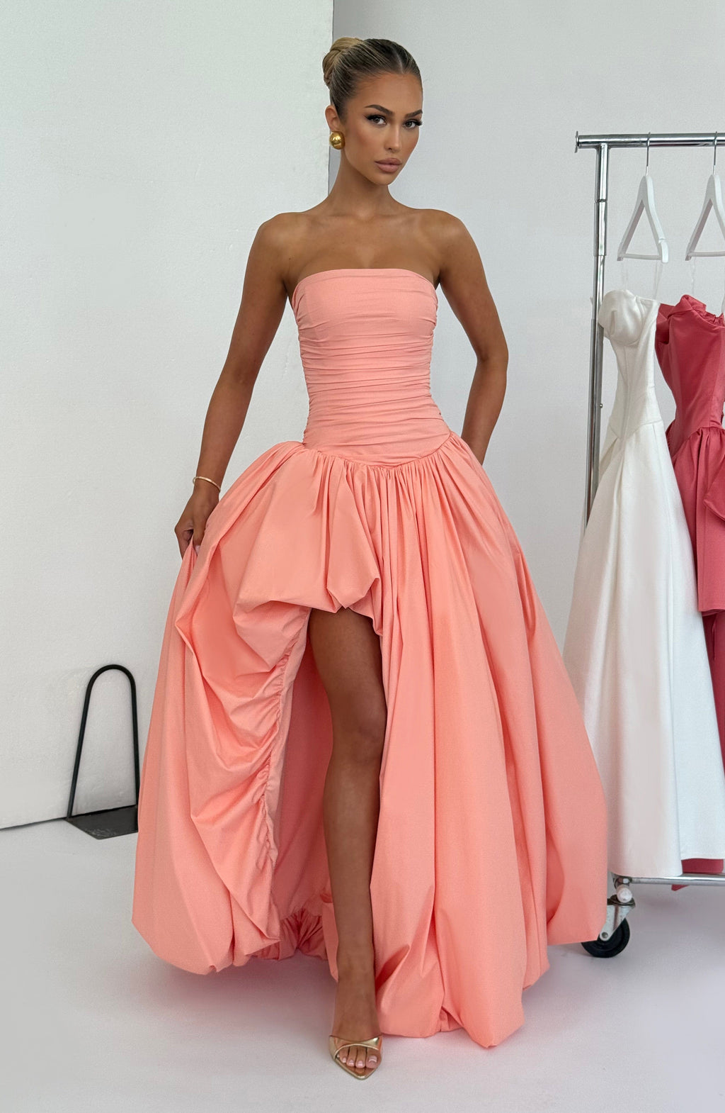 Jillian Maxi Dress - Peach Avalabel