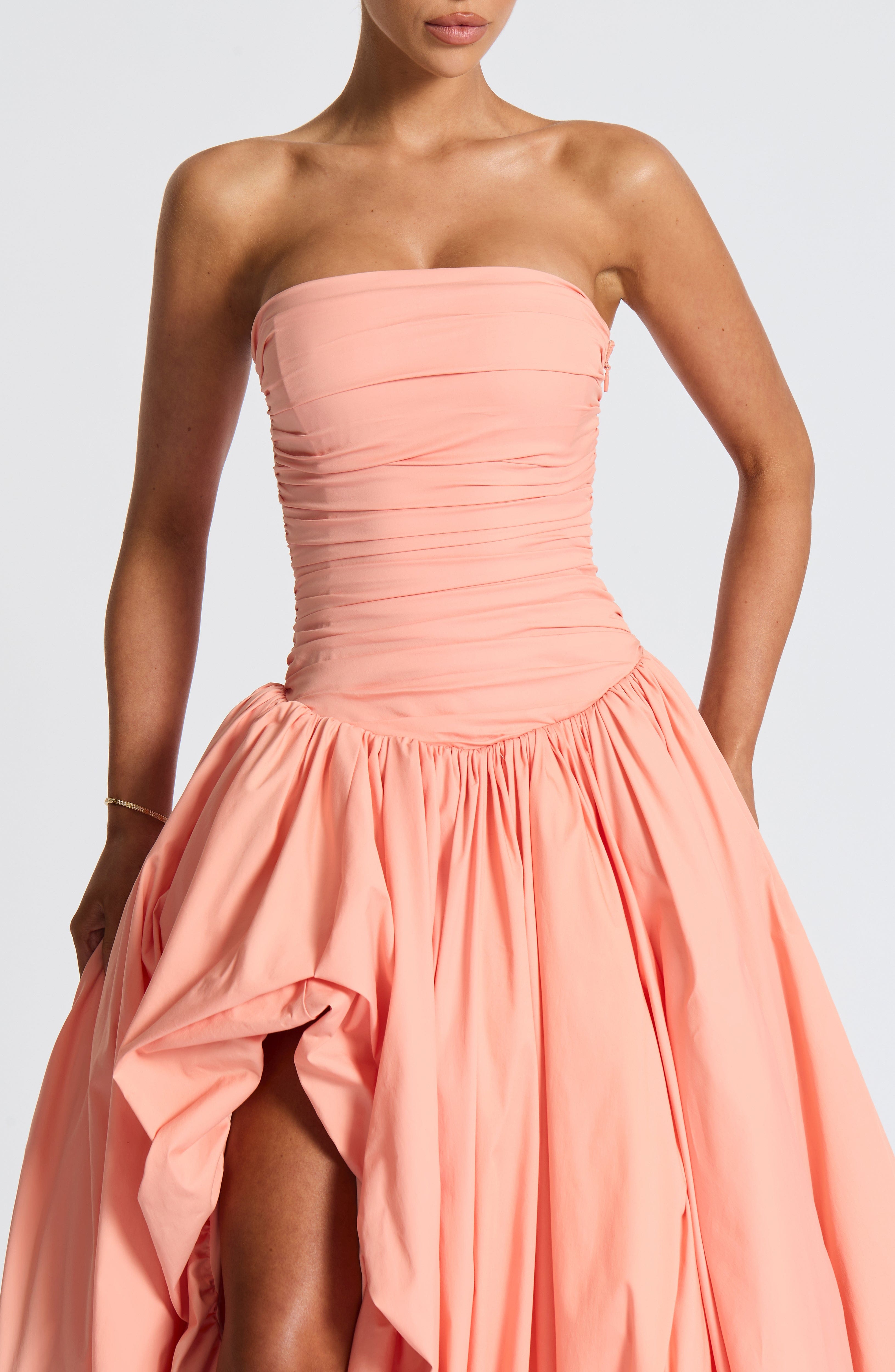 Jillian Maxi Dress - Peach Avalabel