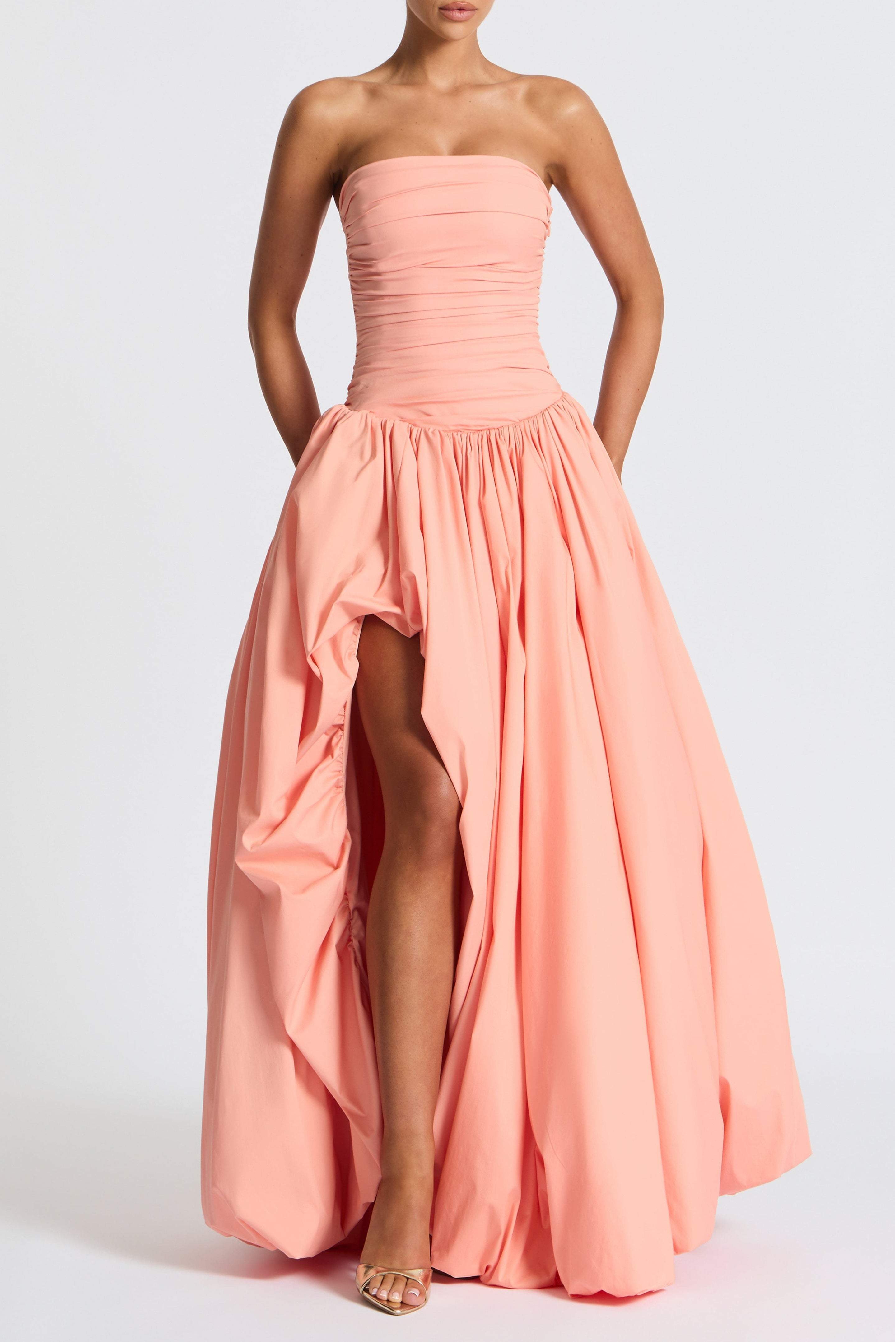 Jillian Maxi Dress - Peach Avalabel