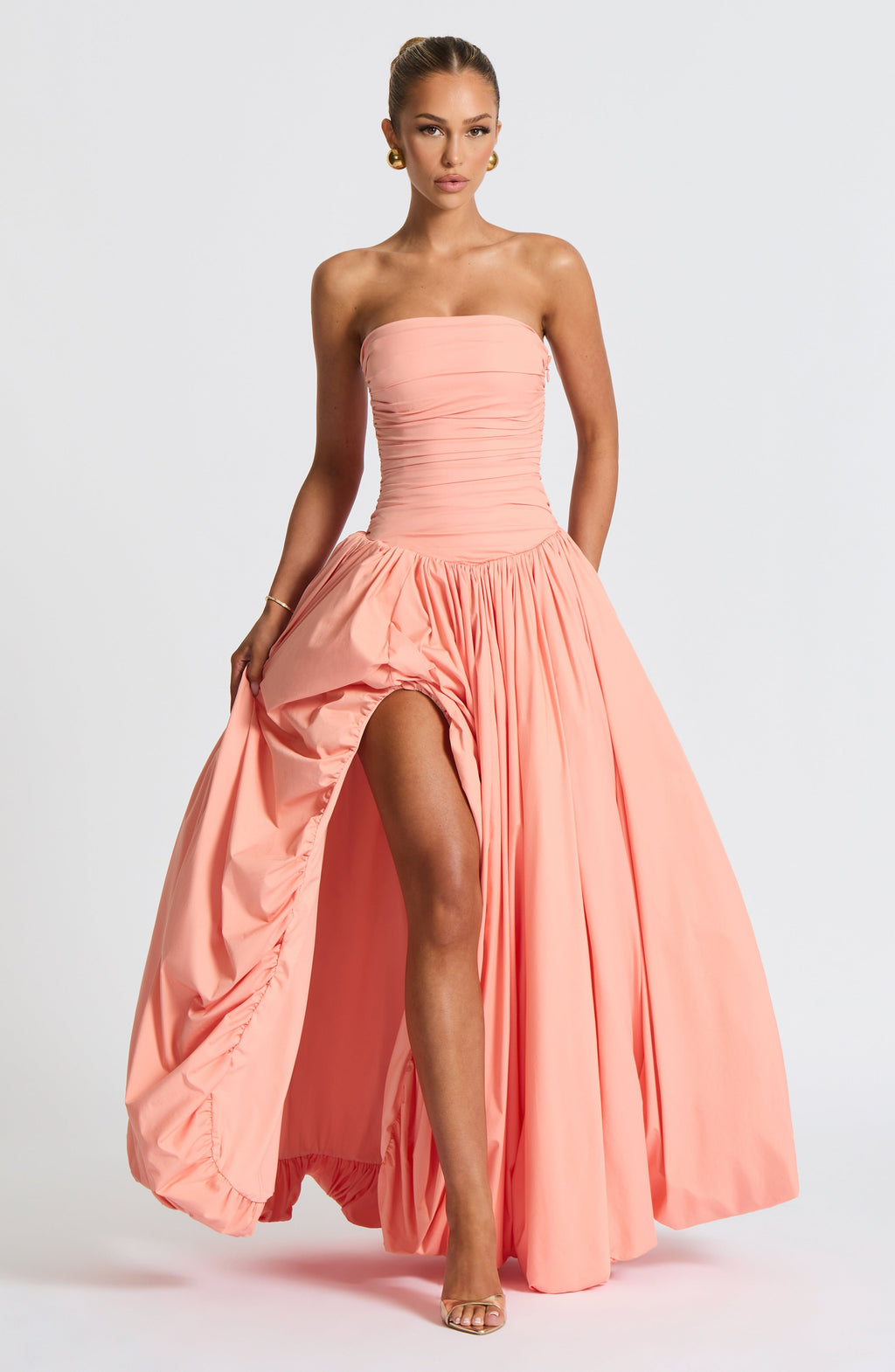 Jillian Maxi Dress - Peach Avalabel