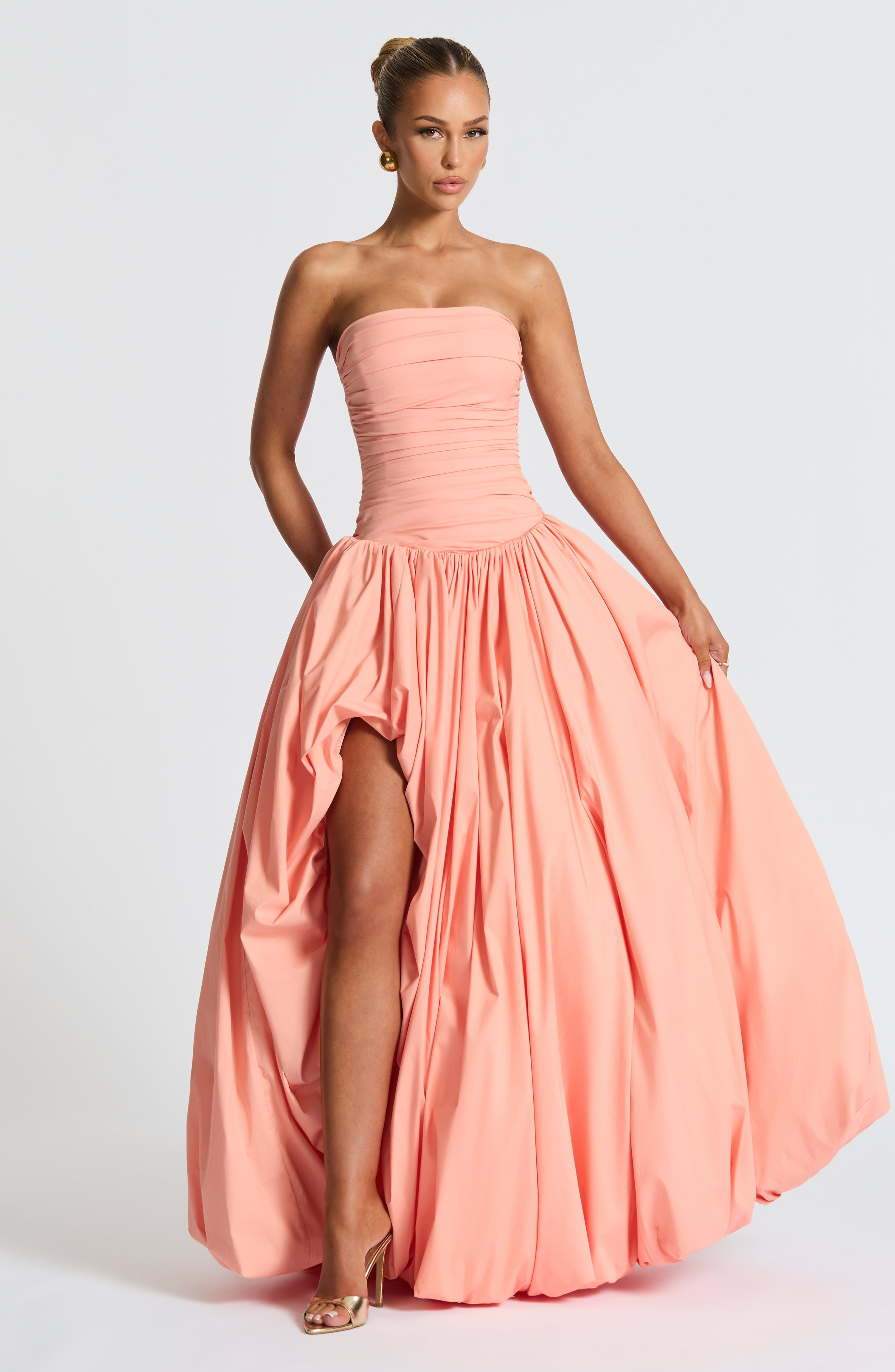 Jillian Maxi Dress - Peach Avalabel