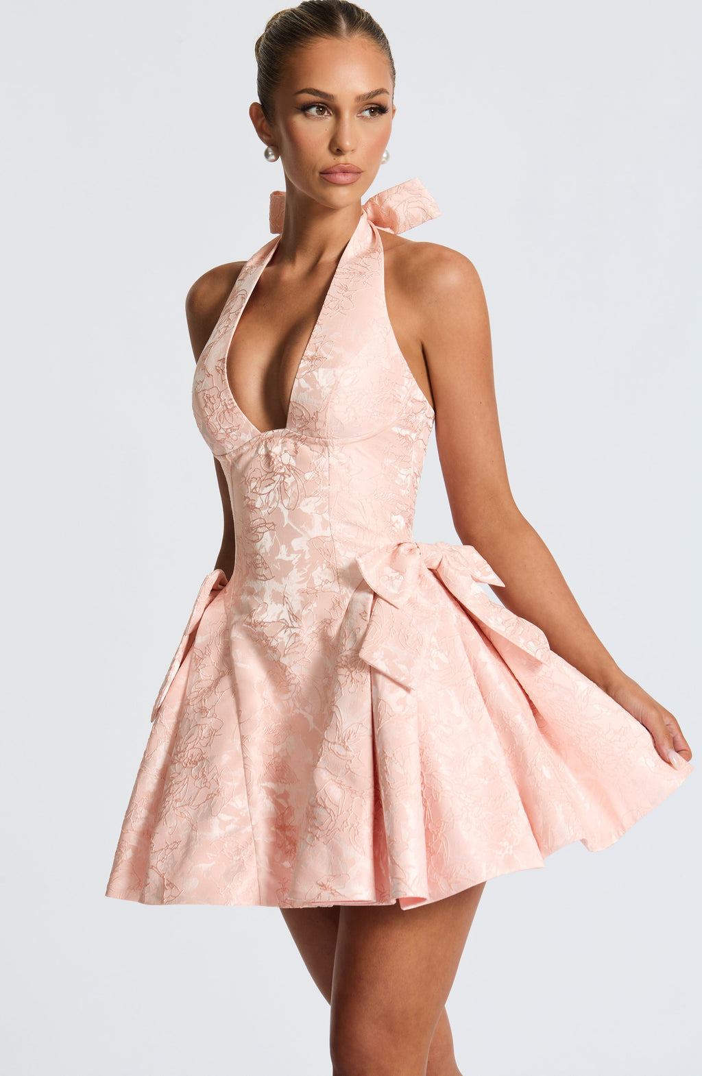 Jocelyn Mini Dress - Soft Peach Avalabel