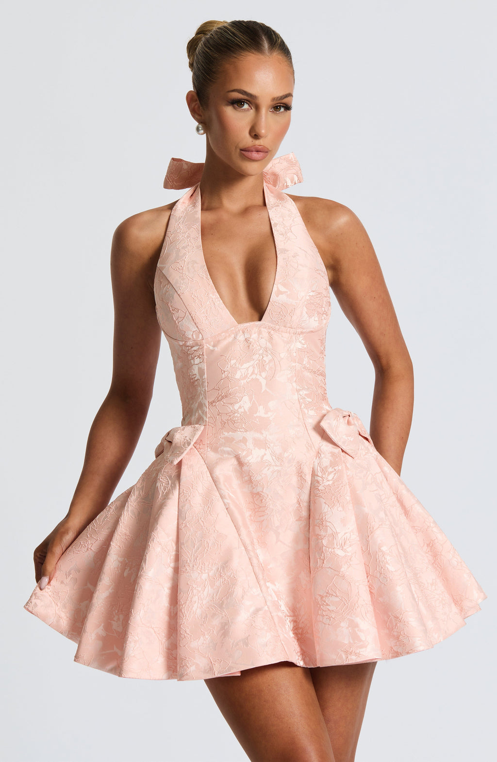 Jocelyn Mini Dress - Soft Peach Avalabel