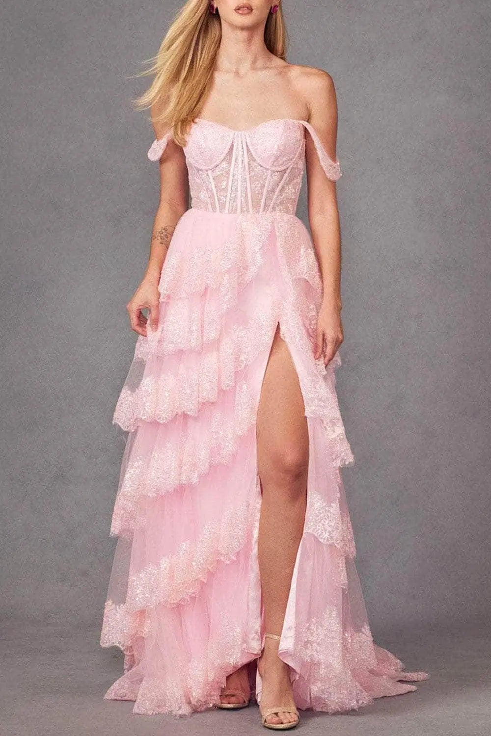 Juliet Dresses - Sequin Lace Sweetheart Prom Gown Avalabel
