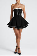 Juno Mini Dress - Black/White Avalabel