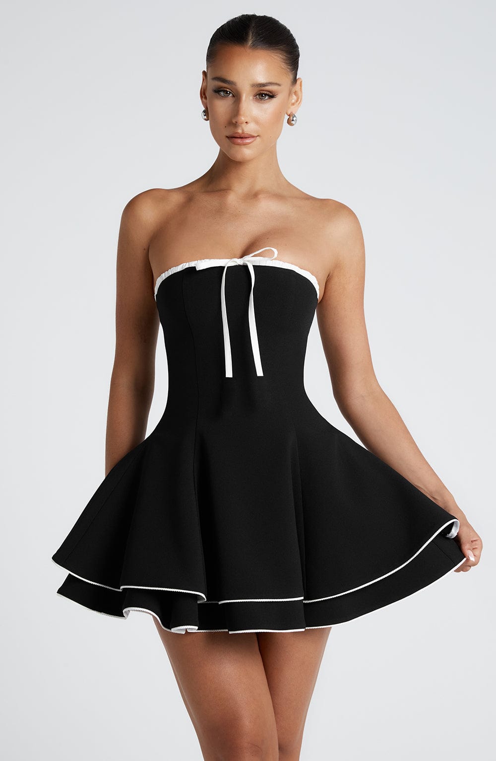 Juno Mini Dress - Black/White Avalabel