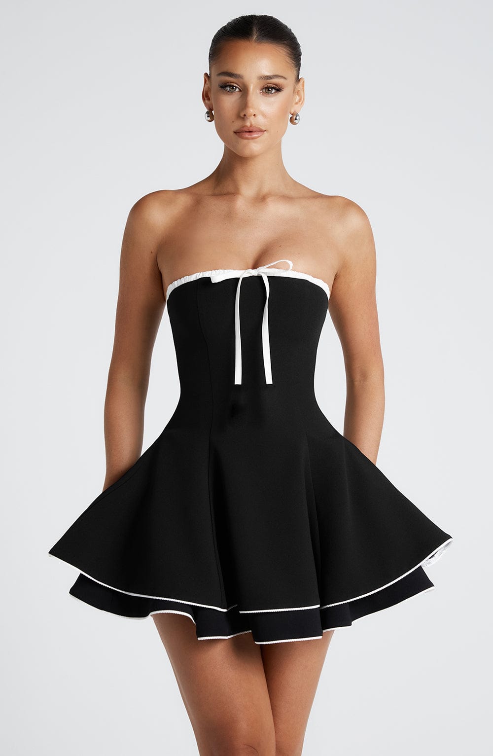 Juno Mini Dress - Black/White Avalabel